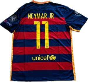 Neymar Jr 11 FC Barcelona 2015 Nike Final Champions League Football Soccer Jersey