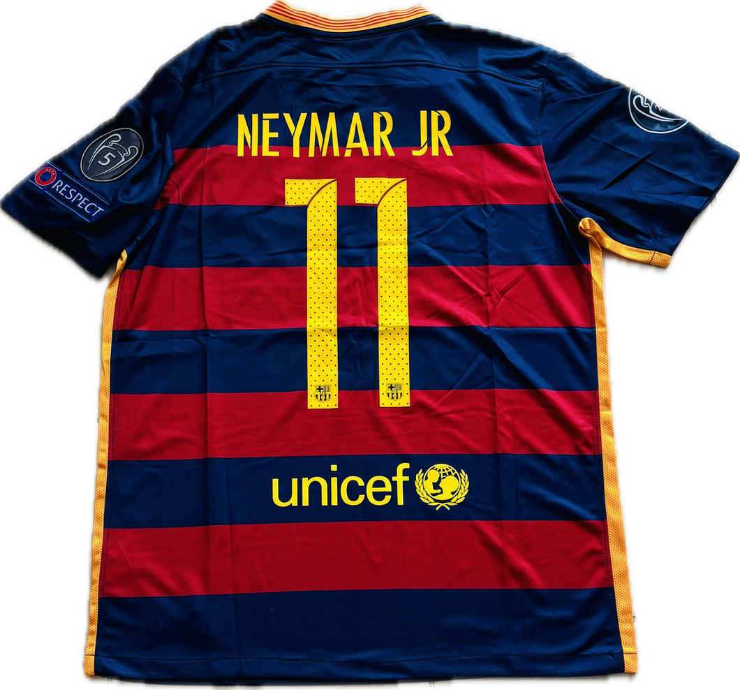 Neymar Jr 11 FC Barcelona 2015 Nike Final Champions League Football Soccer Jersey