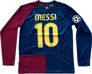 Messi 10 FC Barcelona 2009 Nike Final Roma Champions League Long Sleeve Football Soccer Jersey