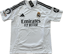 Load image into Gallery viewer, Kylian Mbappe 9 Real Madrid 2023/24 Home Jersey 15 champions league White UCL MENS champions league Soccer jersey
