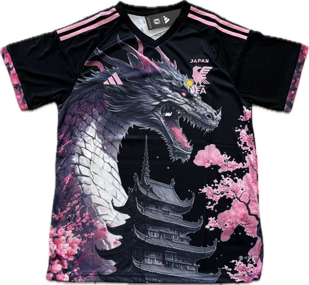 Japan Adidas World Cup Soccer Jersey Anime Dragon Cherry Blossom MENS