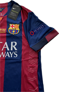 Messi 10 FC Barcelona Nike 2015 Final London Champions League Football Soccer Jersey