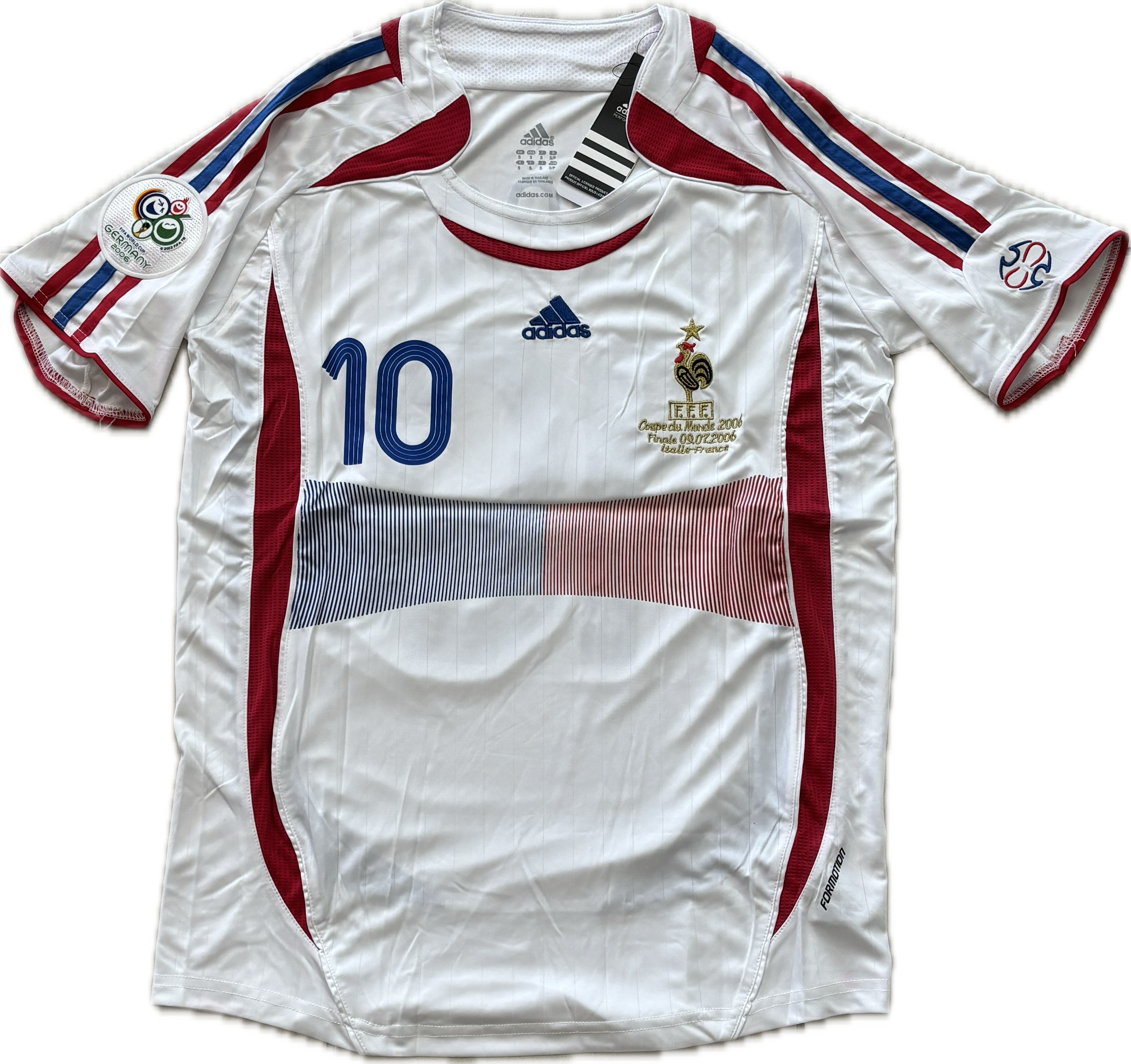 2006 Adidas France World Cup Zinedine Zidane MENS Jersey Shirt 2006 Adidas France World Cup Zinedine Zidane MENS Jersey Shirt