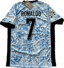 Load image into Gallery viewer, Cristiano Ronaldo Euro Portugal Nike Short Sleeve MENS White Graffiti Jersey UEFA Champions League
