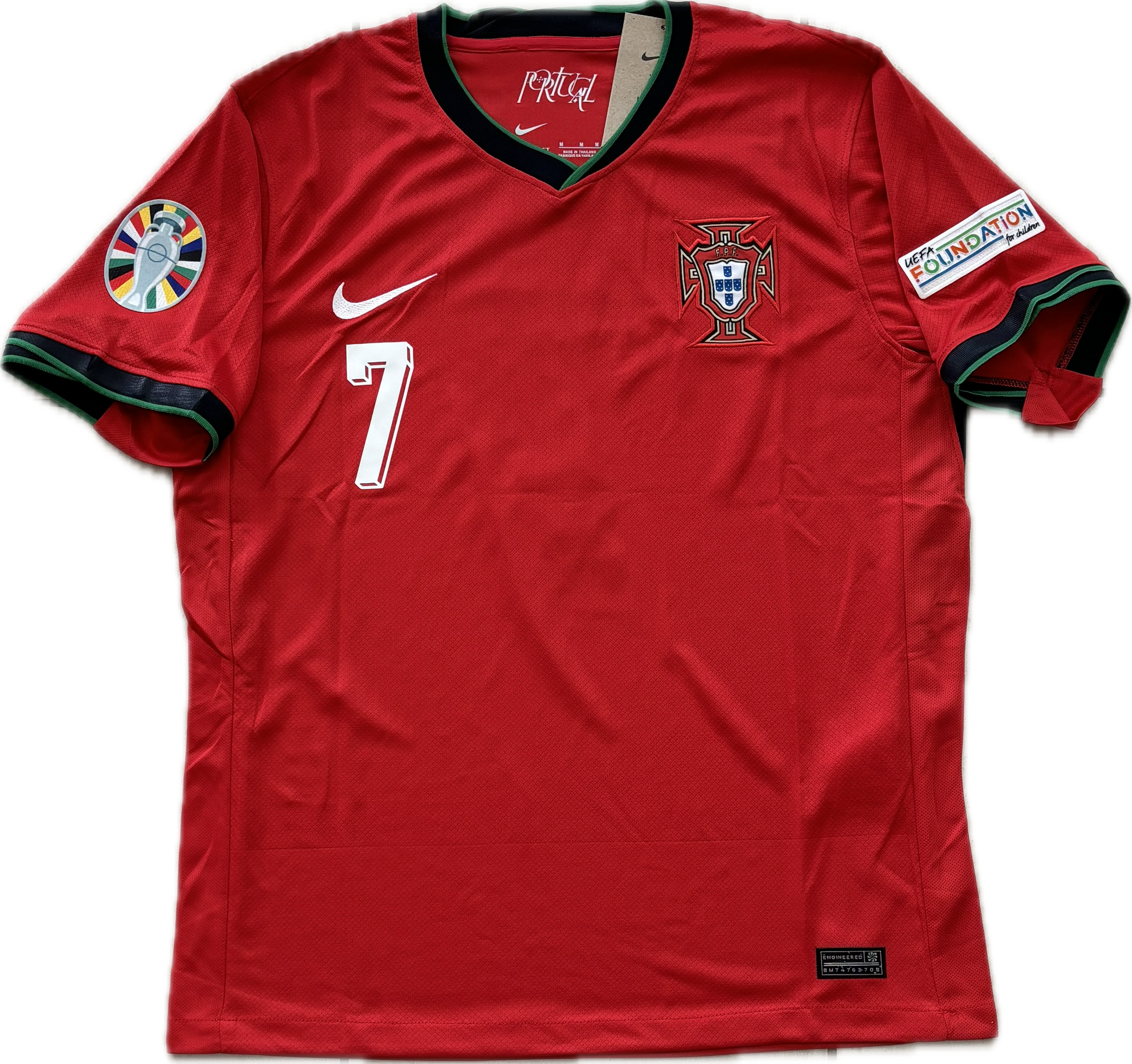 Cristiano Ronaldo Euro Portugal Nike Short Sleeve MENS Jersey UEFA Cha Football Patch King