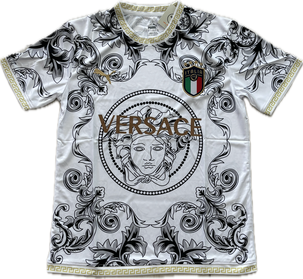 Italy Puma 2023 2024 Versace Soccer World Cup Jersey FIFA White Euro Medusa Retro Vintage MENS