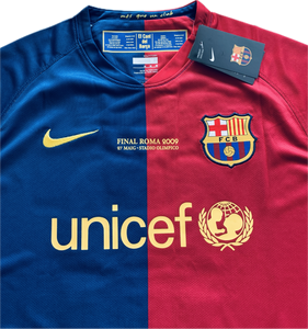 Messi 10 FC Barcelona 2009 Nike Final Roma Champions League Football Soccer Jersey MENS