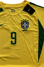 Load image into Gallery viewer, Ronaldo 9 Brazil Nike National Football Team Yellow 2002 World Cup Soccer Jersey Korea Japan
