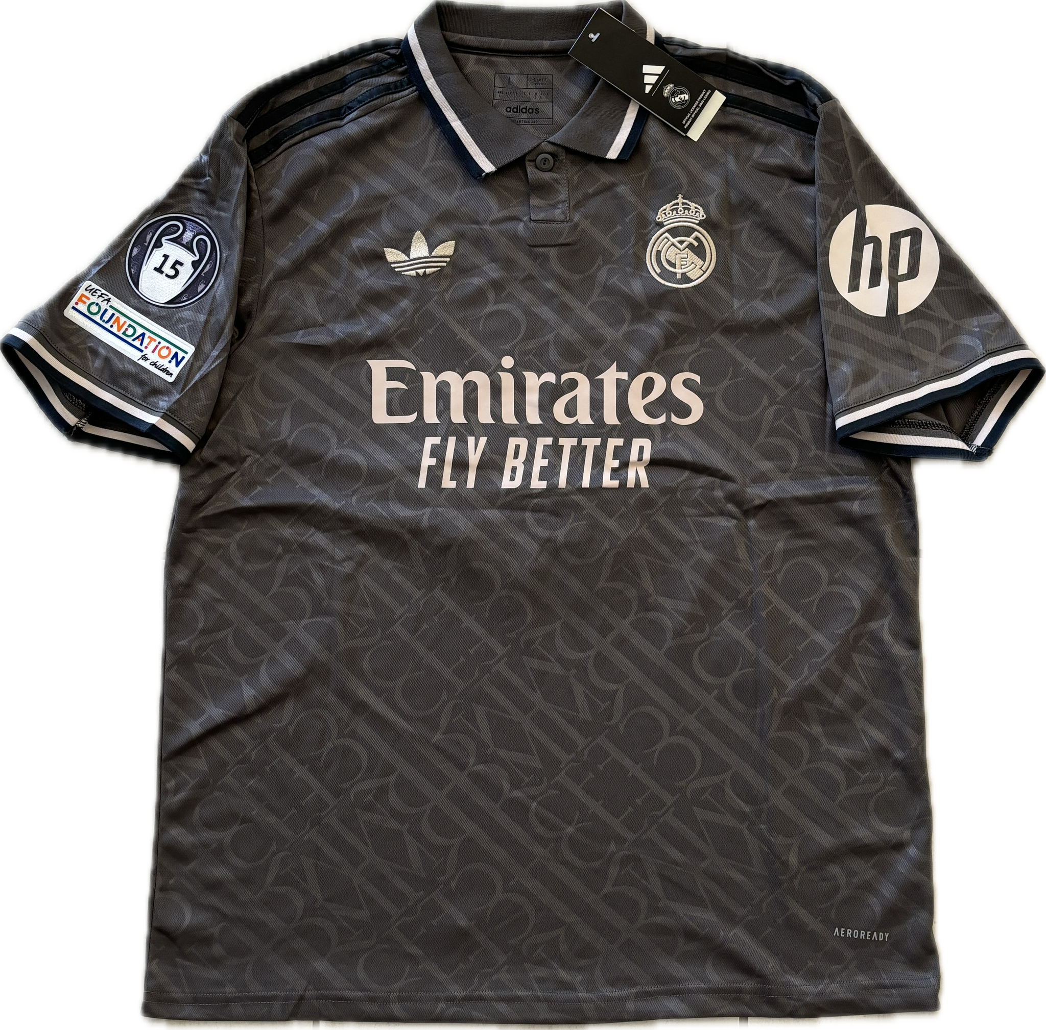 Kylian Mbappe 9 Real Madrid 2023 24 Home Jersey 15 champions league Bl Football Patch King