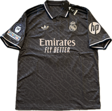 Load image into Gallery viewer, Kylian Mbappe 9 Real Madrid 2023/24 Home Jersey 15 champions league Black third UCL MENS champions league Soccer jersey
