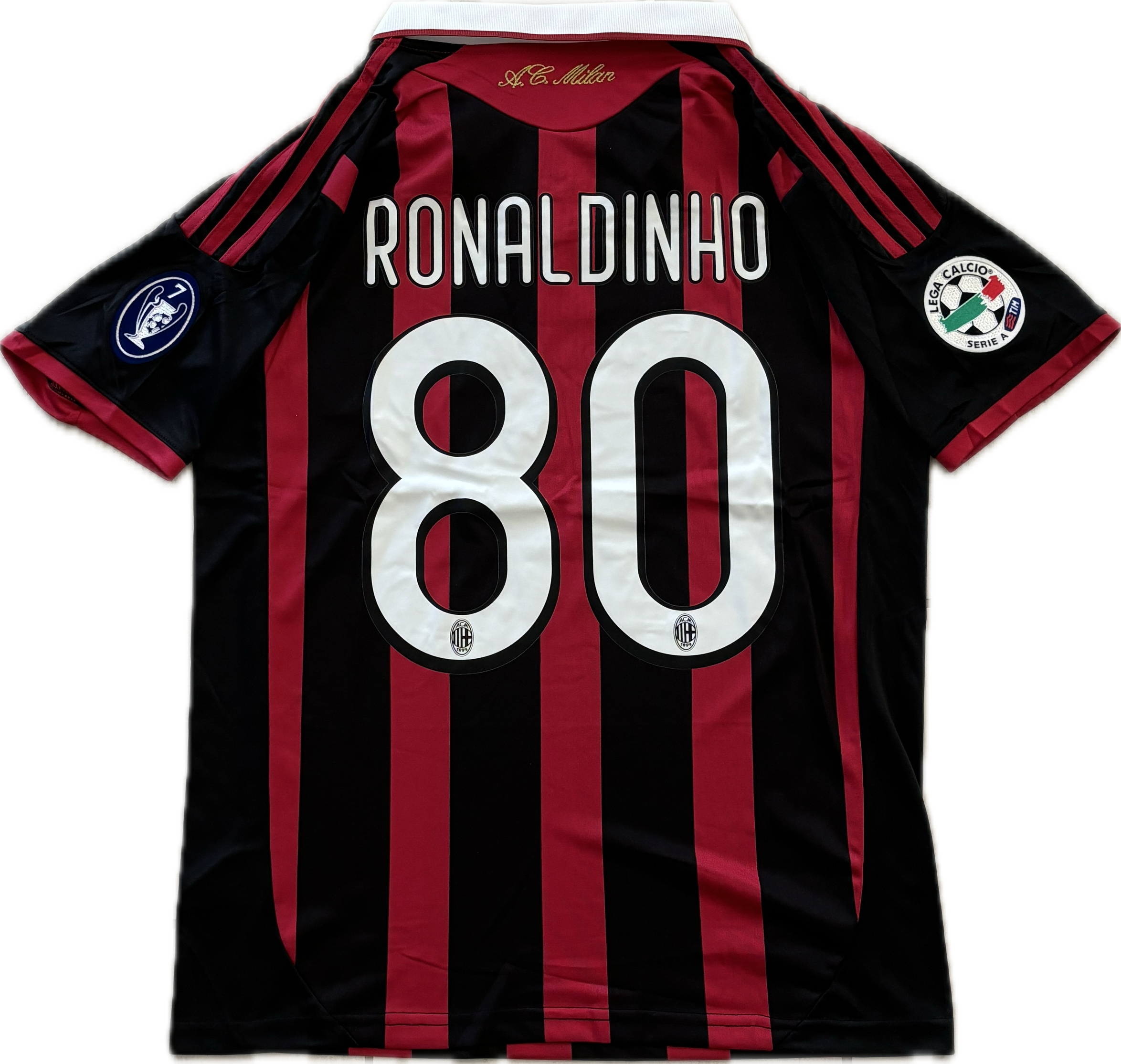 A.C. Milan RONALDINHO 80 シャツ Ronaldinho 80 Jersey AC Milan Adidas 2008 2009 Retro