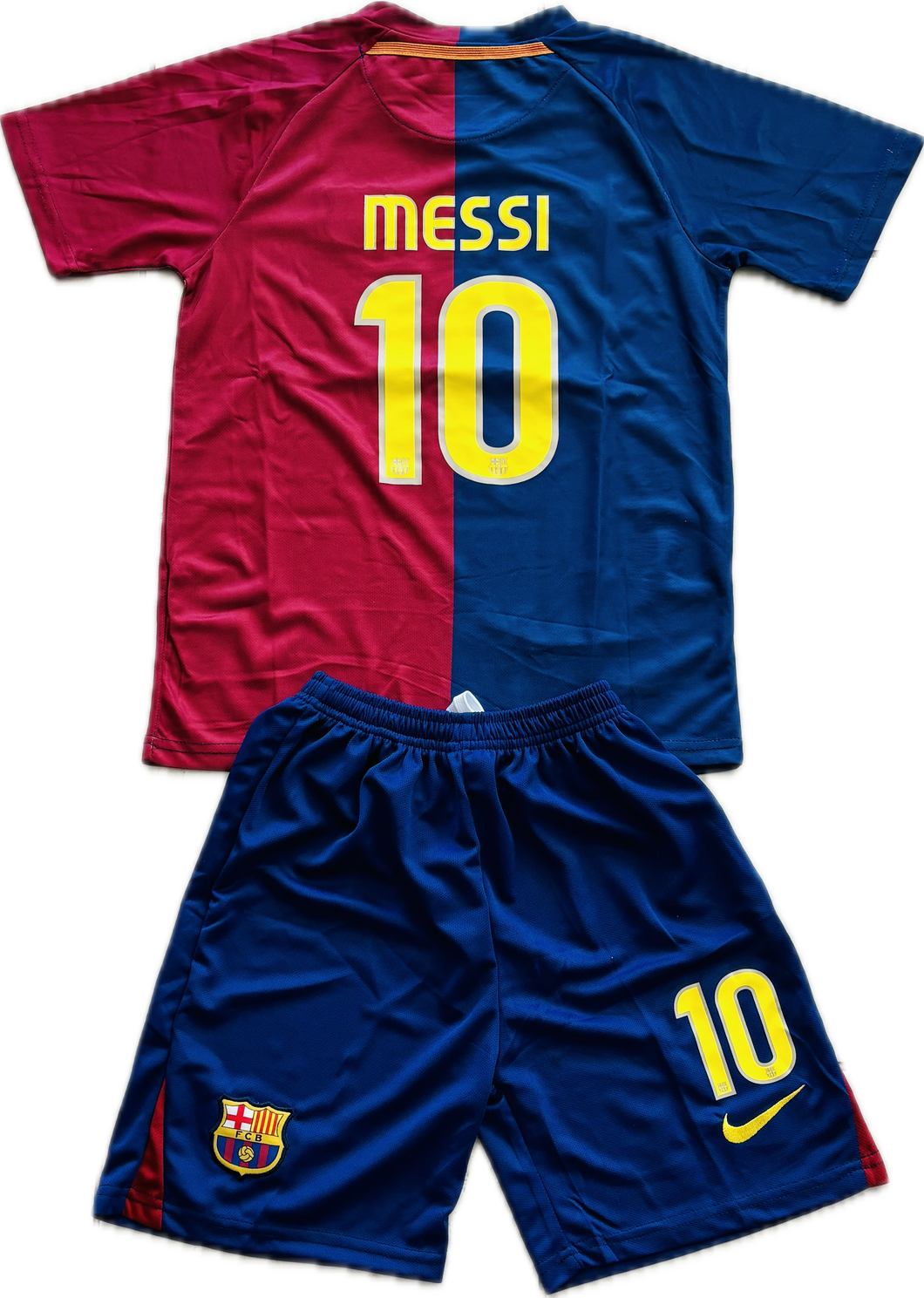 Messi 10 FC Barcelona 2009 Nike Final Roma Champions League Football Soccer Jersey YOUTH