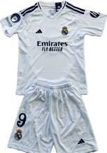 Load image into Gallery viewer, Kylian Mbappe 9 Real Madrid 2023/24 Home YOUTH ADIDAS Jersey 15 champions league White UCL champions league Soccer jersey
