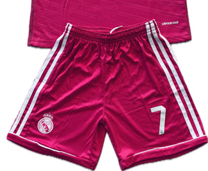 Ronaldo Jersey #7 Madrid 2014-2015 Adidas Real Madrid Soccer Jersey Champions Pink YOUTH