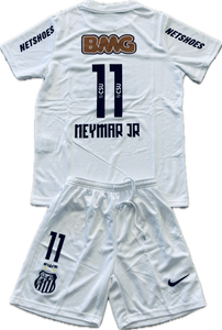 Neymar JR 11 Nike Santos FC Soccer Jersey Classic White Football Shirt YOUTH