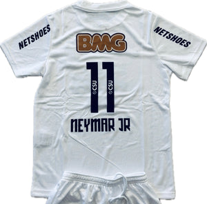 Neymar JR 11 Nike Santos FC Soccer Jersey Classic White Football Shirt YOUTH