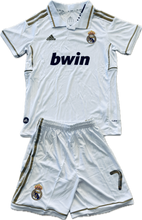 Load image into Gallery viewer, Cristiano Ronaldo Real Madrid Adidas GOLD White UCL champions league jersey YOUTH
