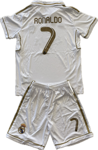 Cristiano Ronaldo Real Madrid Adidas GOLD White UCL champions league jersey YOUTH