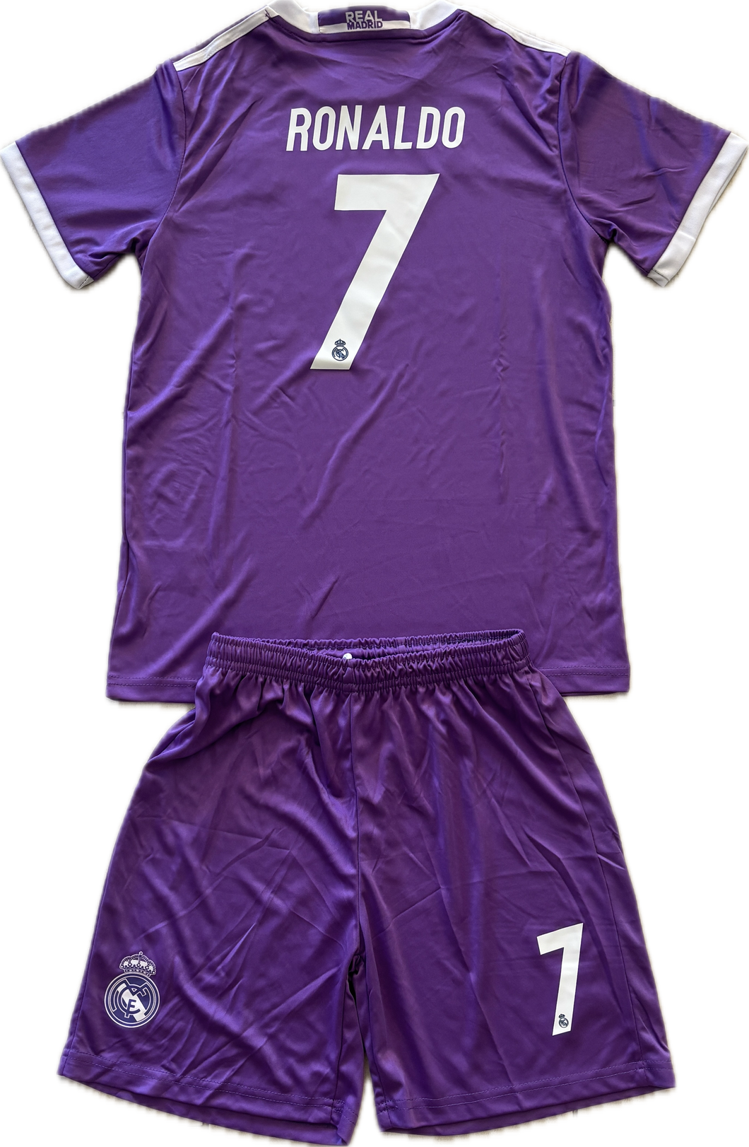 Ronaldo Jersey #7 Madrid 2016-2017 Adidas Real Madrid Soccer Jersey Champions Cardiff YOUTH