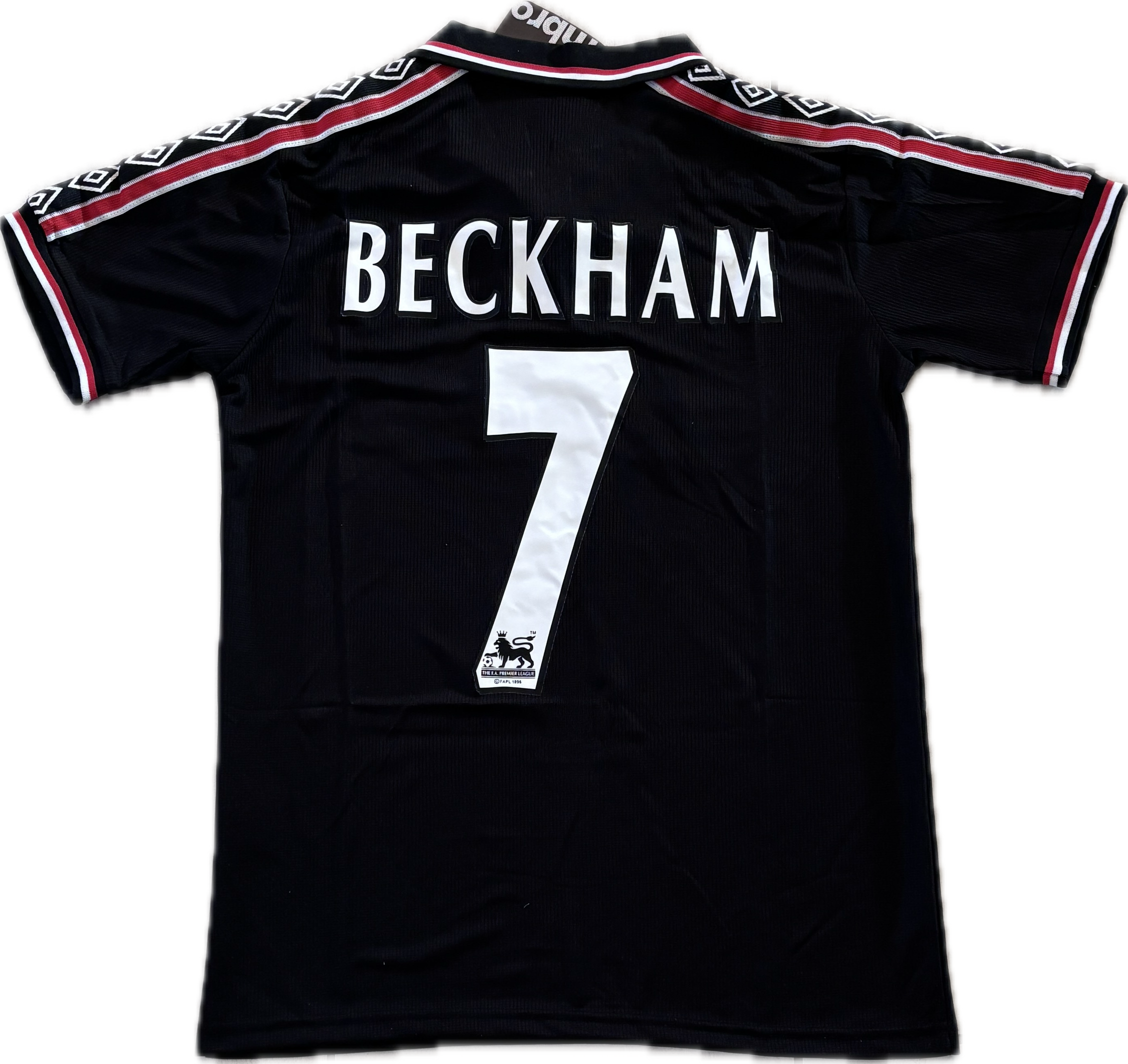 トップス UNBRO Beckham Manchester United uniform Vintage David Beckham #7 Manchester United 98/99 Umbro Black