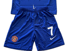 Load image into Gallery viewer, Manchester United 2007/2008 Cristiano Ronaldo Blue Nike Soccer Jersey Blue Champions League YOUTH KIDS
