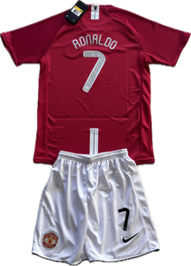 Manchester United 2007/2008 Cristiano Ronaldo Nike Soccer Jersey Home Champions League YOUTH KIDS