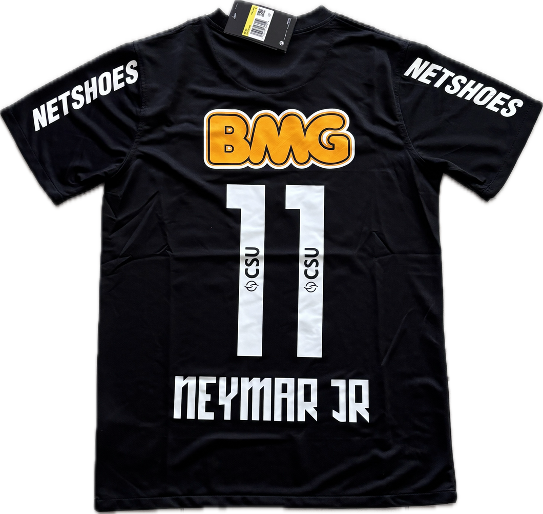 Neymar Jr 11 Nike Santos FC Soccer Jersey Classic Black Away Football ...