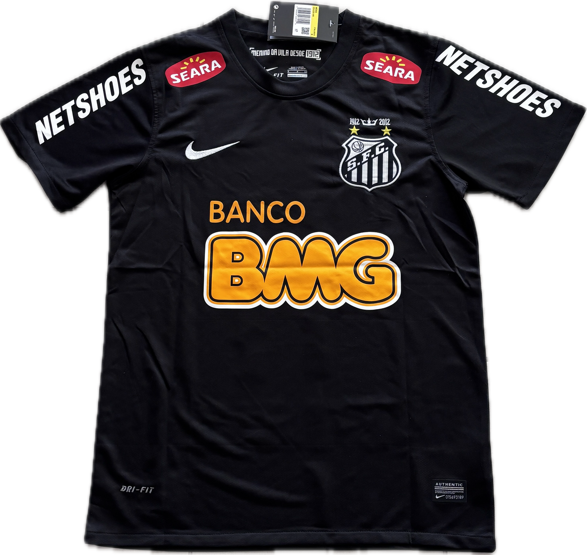 Neymar Jr 11 Nike Santos FC Soccer Jersey Classic Black Away Neymar Jr 11 Nike Santos FC Soccer Jersey Classic Black Away