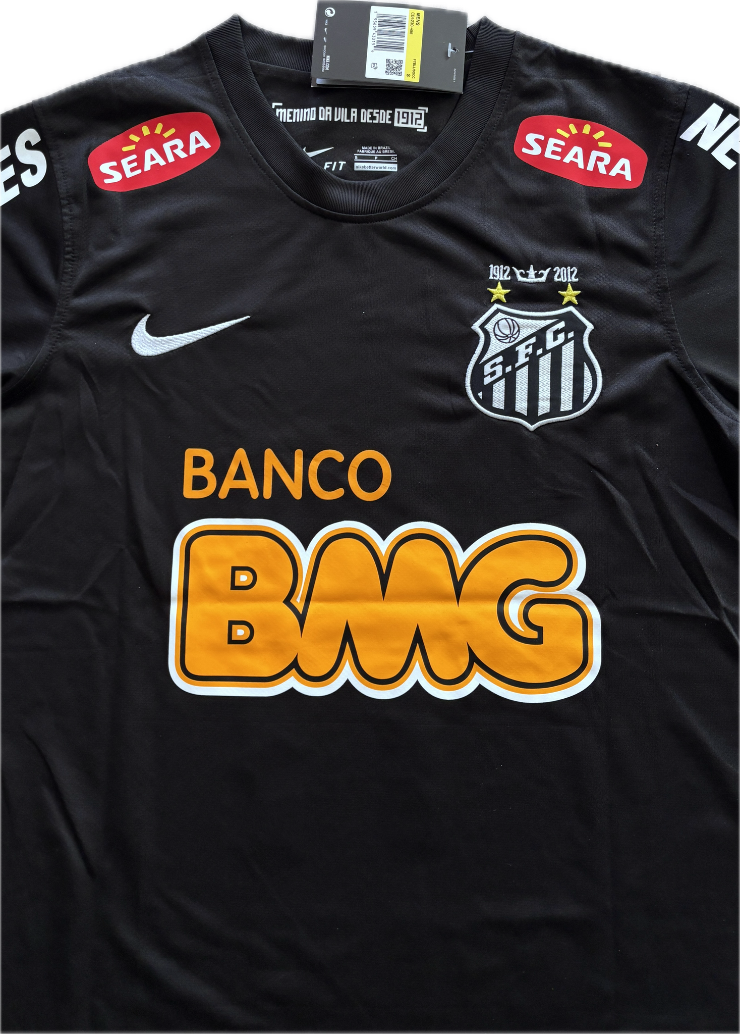 Neymar Jr 11 Nike Santos FC Soccer Jersey Classic Black Away Neymar Jr 11 Nike Santos FC Soccer Jersey Classic Black Away