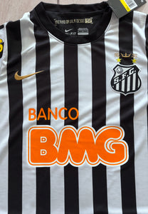 Neymar JR 11  Nike Santos FC Soccer Jersey 2012-2013 Black White Football Shirt MENS