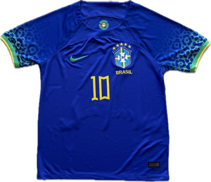 Neymar Jr. 10 Nike Brazil Away Jersey 2025 Iconic Blue Design with CBF Crest MENS