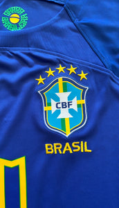 Neymar Jr. 10 Nike Brazil Away Jersey 2025 Iconic Blue Design with CBF Crest MENS