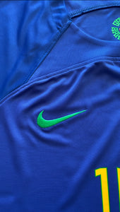 Neymar Jr. 10 Nike Brazil Away Jersey 2025 Iconic Blue Design with CBF Crest MENS