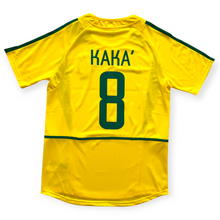 Load image into Gallery viewer, Kaka 8 Brazil Nike National Football Team Yellow 2002 World Cup Soccer Jersey Football Korea Japan
