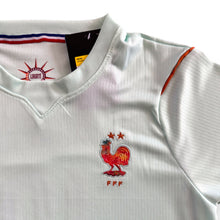 Load image into Gallery viewer, Kids Kylian Mbappe 10 France 2026 World Cup Away Jersey &amp; Shorts Set Nike - Ice Blue &amp; Vintage Crest
