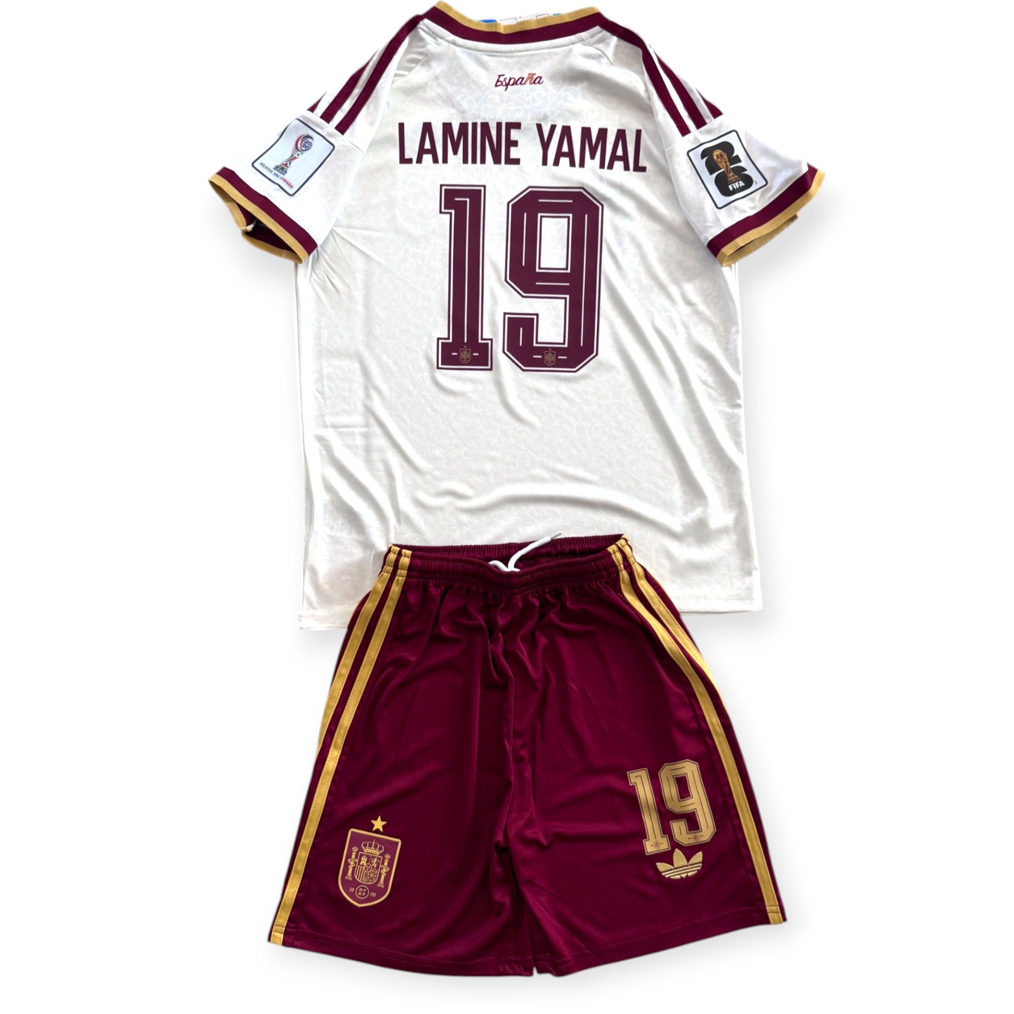 Kids Lamine Yamal 19 Spain 2026 World Cup Jersey & Shorts Set
