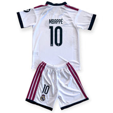 Load image into Gallery viewer, Kylian Mbappé #10 Real Madrid 2026-2027 Home Kids Jersey &amp; Shorts Set Champions
