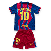 Load image into Gallery viewer, Lamine Yamal #19 FC Barcelona 2025-26 Fourth "Senyera" Kids Kit Nike - La Liga Special Edition - Jersey &amp; Shorts Set
