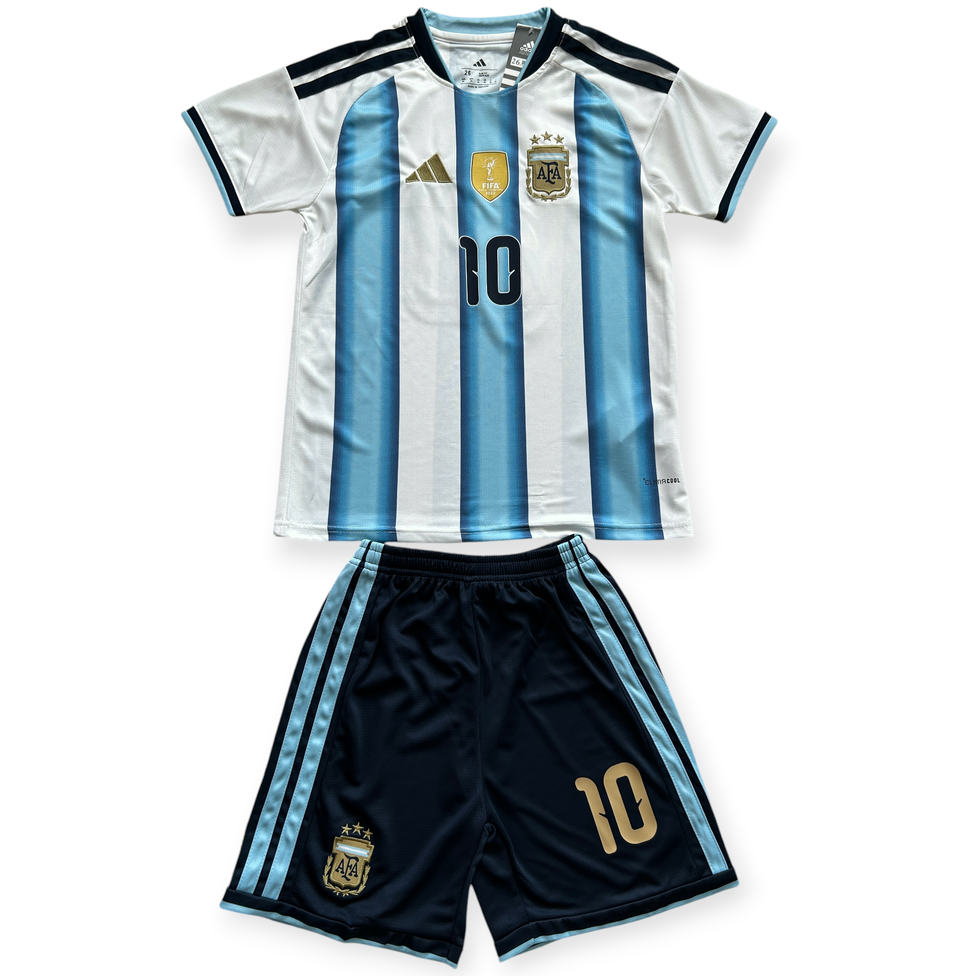 希少 3星アルゼンチン 2026W杯記念 MESSI 10番 M ほぼ未使用 Lionel Messi #10 Argentina Adidas 2026 World Cup Home Jersey - 3