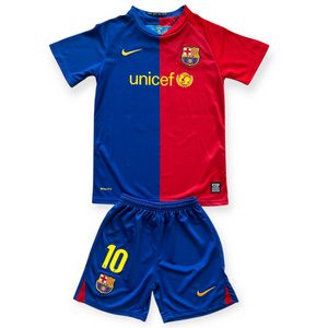 FC Barcelona Messi 10 ジャージ Lionel Messi #10 FC Barcelona Retro Kids Kit - Nike 2009 Champions