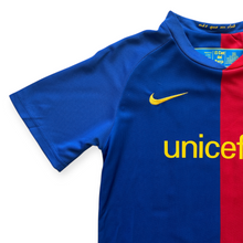 Load image into Gallery viewer, Lionel Messi #10 FC Barcelona Retro Kids Kit - Nike 2009 Champions League Final Roma Edition - Jersey &amp; Shorts Set
