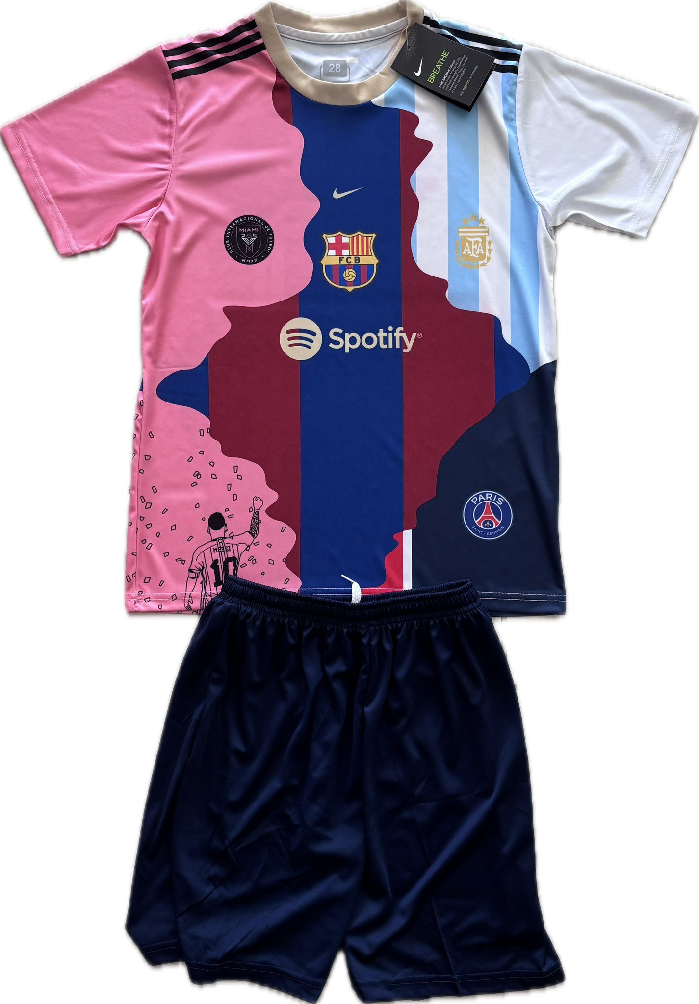Nike FC Barcelona リオネルメッシ10正規品 Barcelona #10 Messi Home football Shirt 2017 2018 Nike 847387-456