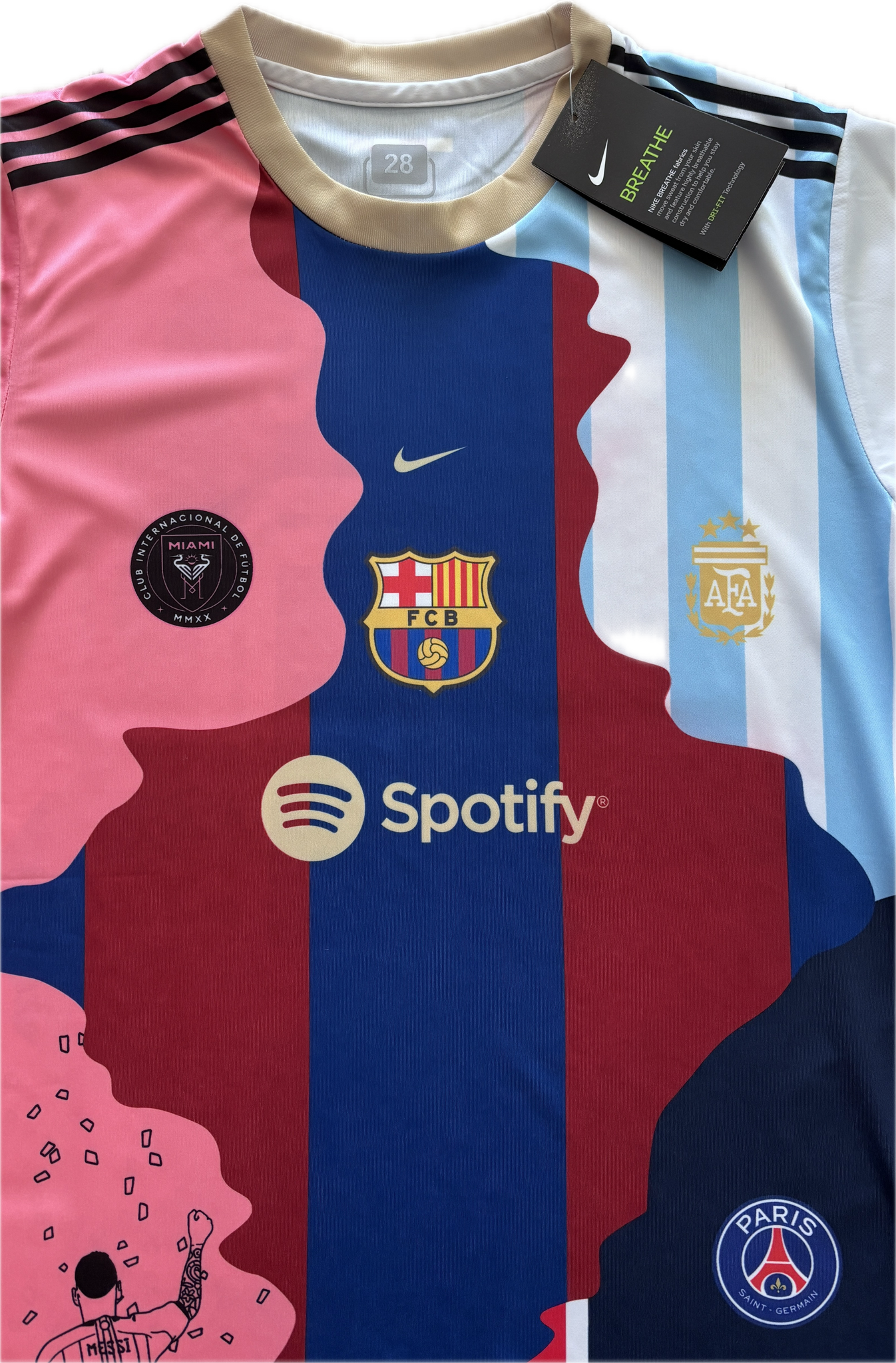 Lionel Nike Messi #10 Youth Kids Soccer Jersey Kit - Argentina Lionel Nike Messi #10 Youth Kids Soccer Jersey Kit - Argentina