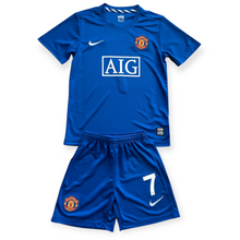 Load image into Gallery viewer, Manchester United 2007/2008 Cristiano Ronaldo Blue Nike Soccer Jersey Blue Champions League YOUTH KIDS
