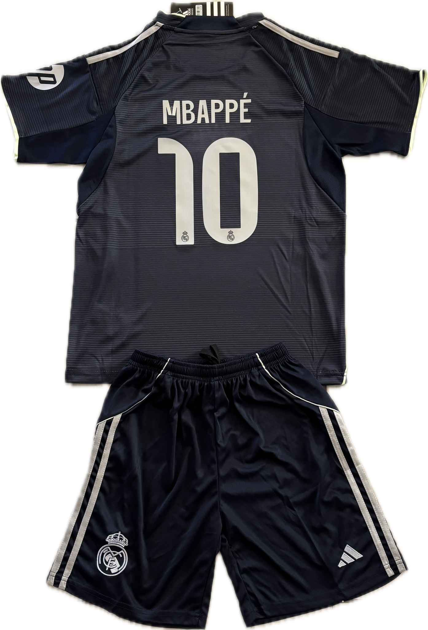Mbappé #10 Real Madrid 2025-26 Youth Kid Away Kit (Jersey + Shorts