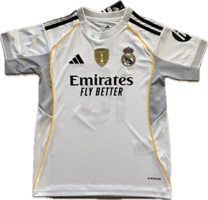 Mbappé #10 Real Madrid 2025-26 Youth Kids Home Kit (Jersey +