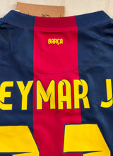 Load image into Gallery viewer, Neymar JR 11 FC Barcelona Nike 2015 close-up of Barcelona logo
