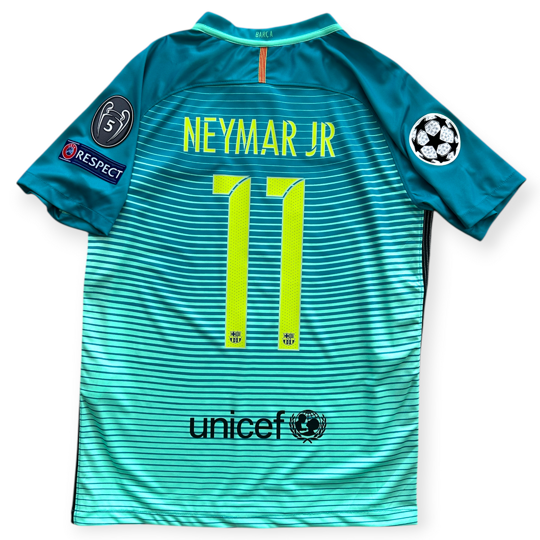 FC Barcelona Neymar Jr 11 バルセロナレプリカシャツ Neymar Jr #11 FC Barcelona Retro Third Jersey - 2016-17 Champions