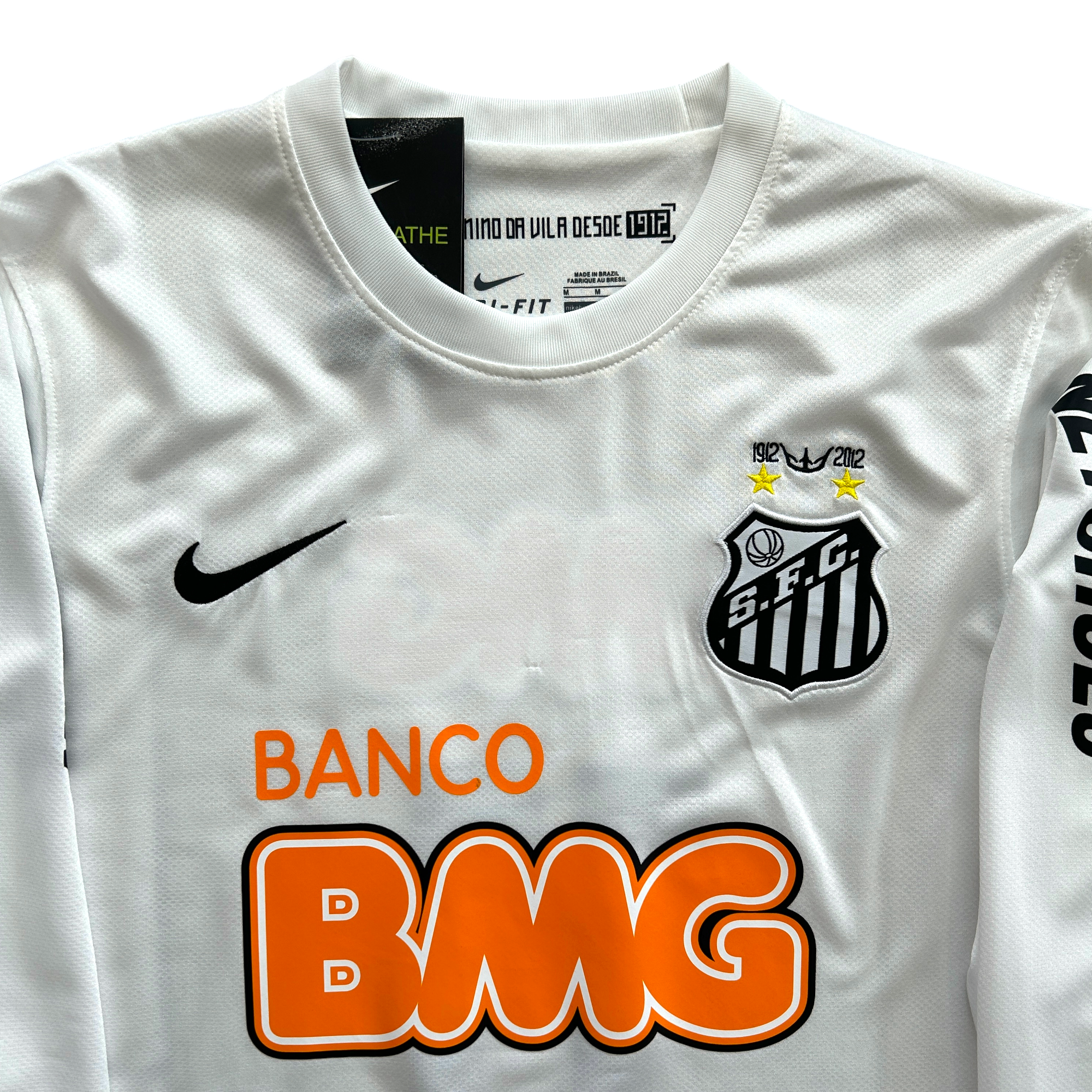 11-12 ネイマール サントス Neymar JR 長袖 シャツ 背番号11 Neymar Jr #11 Santos FC Retro Home Jersey - 2011-12 Long Sleeve 