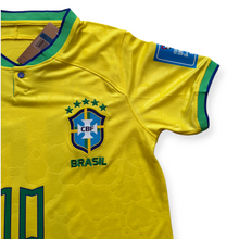 Load image into Gallery viewer, Neymar Jr. 10 Nike Brazil Jersey Yellow Leopard Design with CBF Crest MENS
